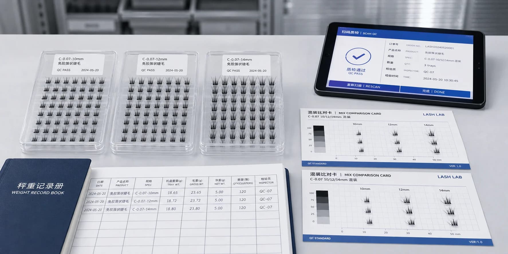 Liste de vérification OEM pour faux cils cluster sans colle